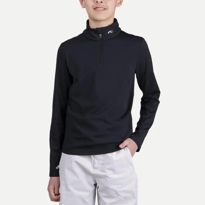 Kids Boys039 Austin Midlayer HalfZip Black KJUS Midlayers