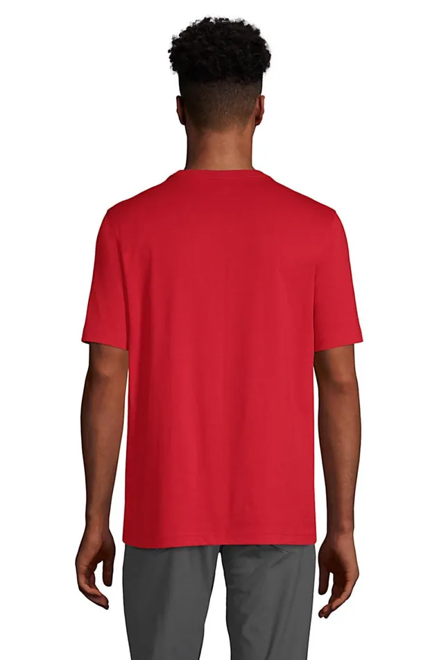 Lands039 End TShirts Men Supert Short Sleeve Tshirt With Pocket Papaya Orange Lands039 End TShirts Men Supert Short Sleeve Tshirt With Pocket Papaya Orange