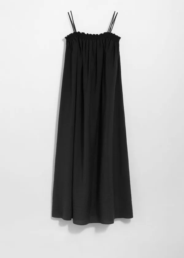Women Dresses and Other Stories Floaty Strappy Midi Dress Black