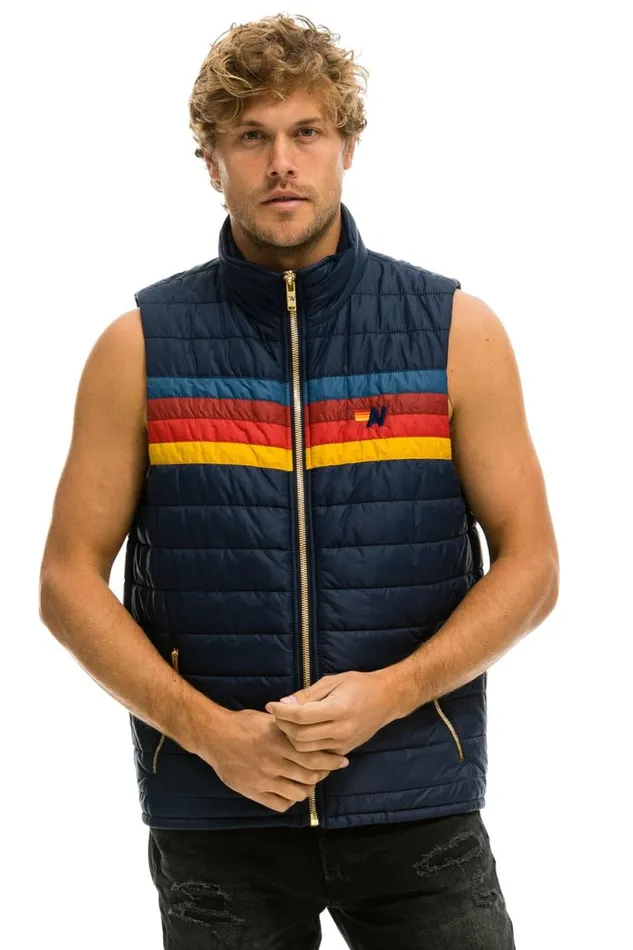 4 Stripe Vest 8211 Navy Men Aviator Nation Vests