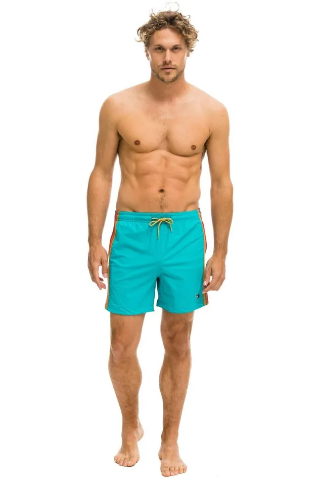 5 Stripe Flex Shorts 8211 Jade Men Aviator Nation Shorts