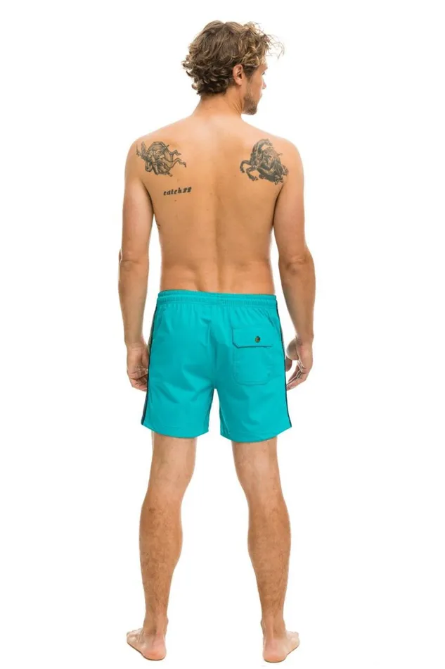 5 Stripe Flex Shorts 8211 Jade Men Aviator Nation Shorts
