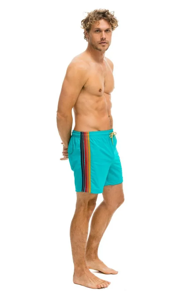 5 Stripe Flex Shorts 8211 Jade Men Aviator Nation Shorts