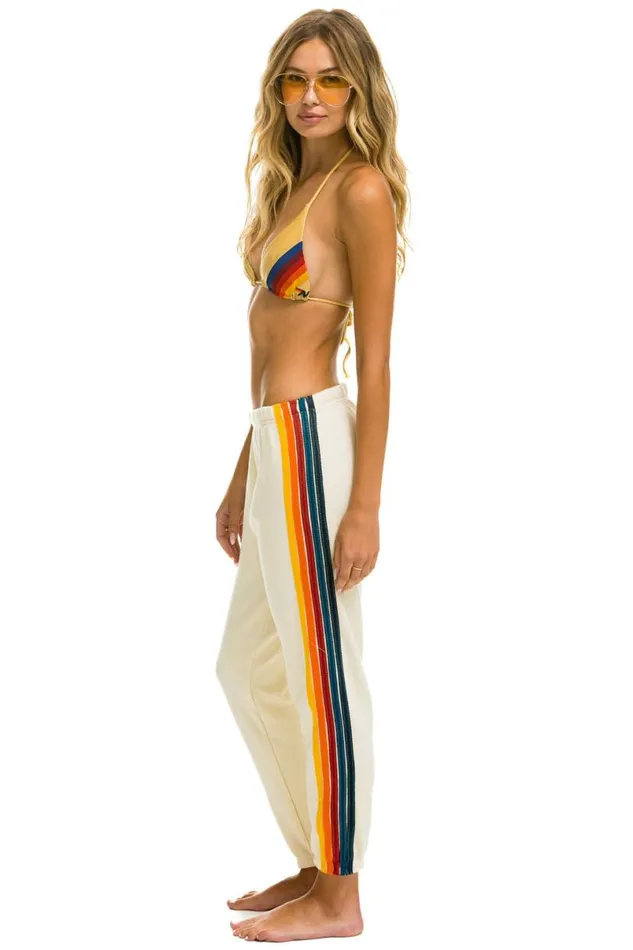 5 Stripe Sweatpants 8211 Vintage White Women Aviator Nation Sweatpants