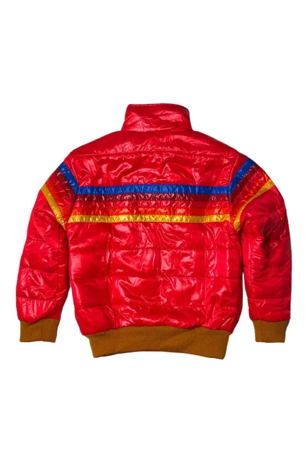 5 Stripe Traveler Jacket 8211 Cherry Glossy Kids Aviator Nation Outerwear