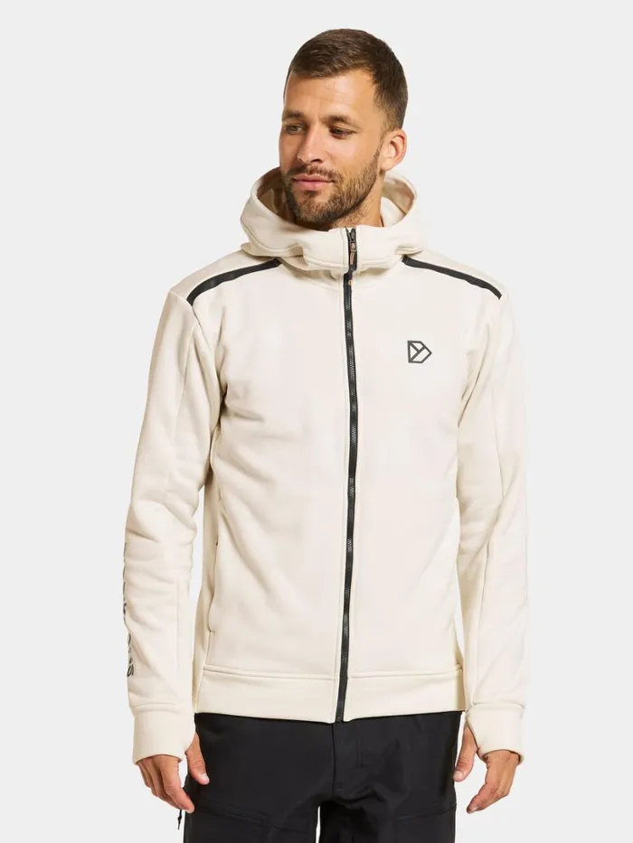 Acke FullZip Shell White Men Didriksons Fleece and Midlayers