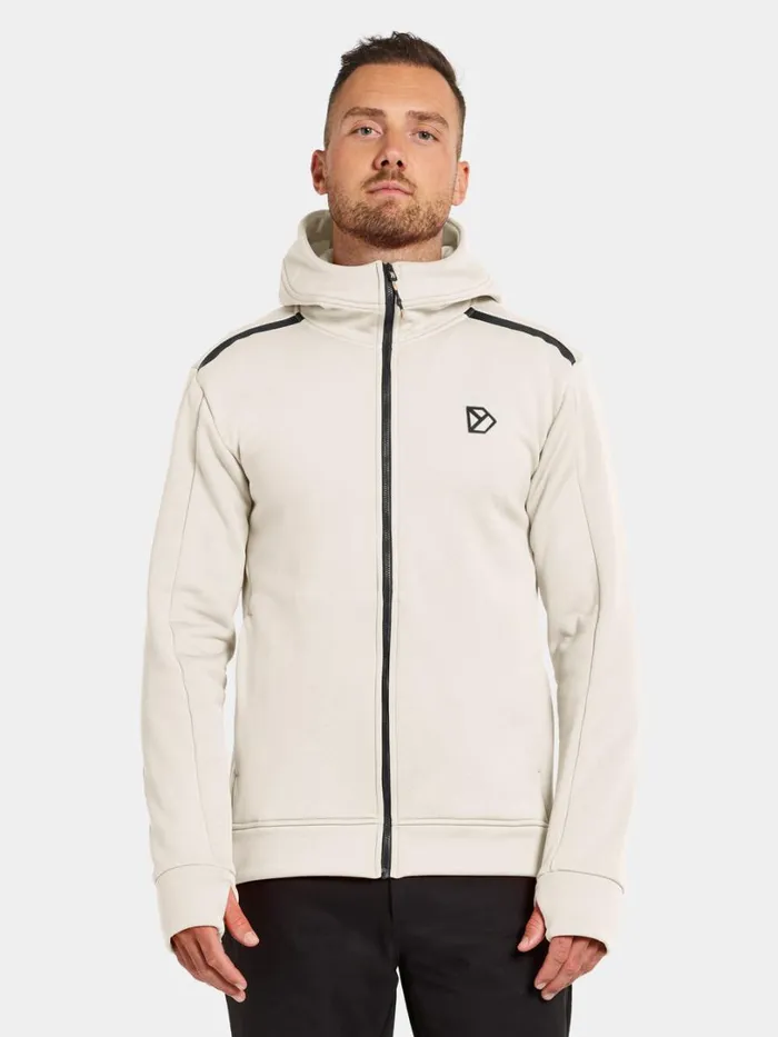 Acke FullZip Shell White Men Didriksons Fleece and Midlayers