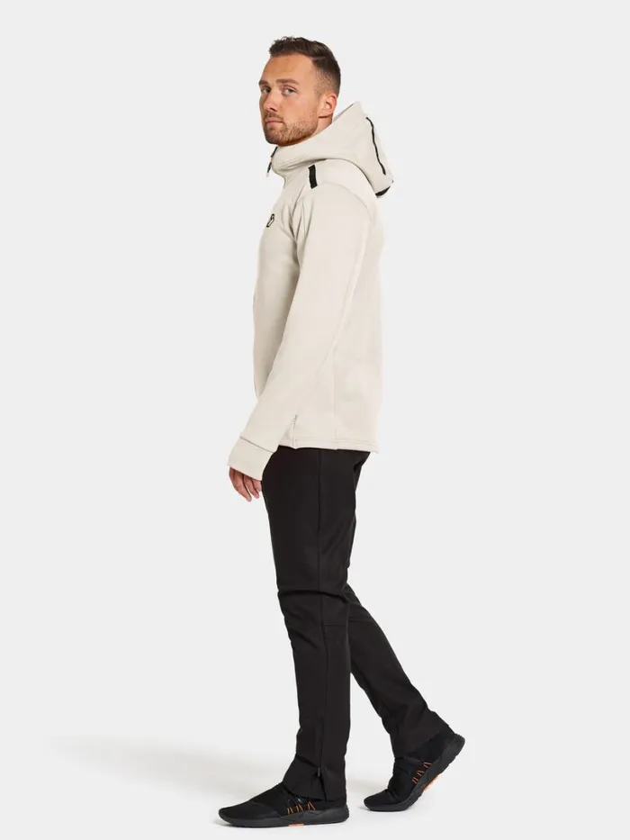 Acke FullZip Shell White Men Didriksons Fleece and Midlayers
