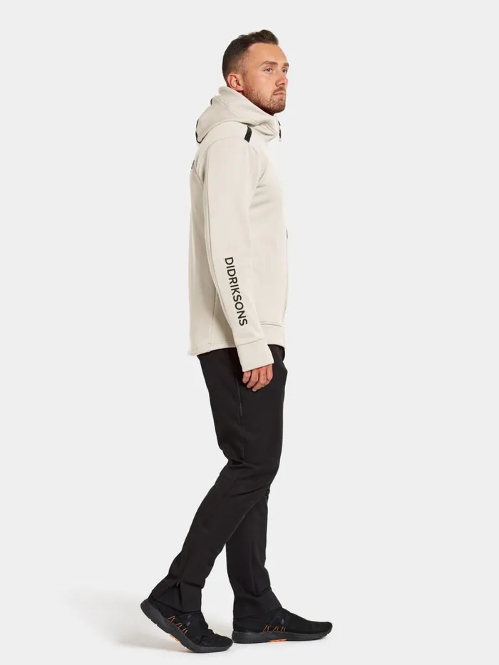 Acke FullZip Shell White Men Didriksons Fleece and Midlayers