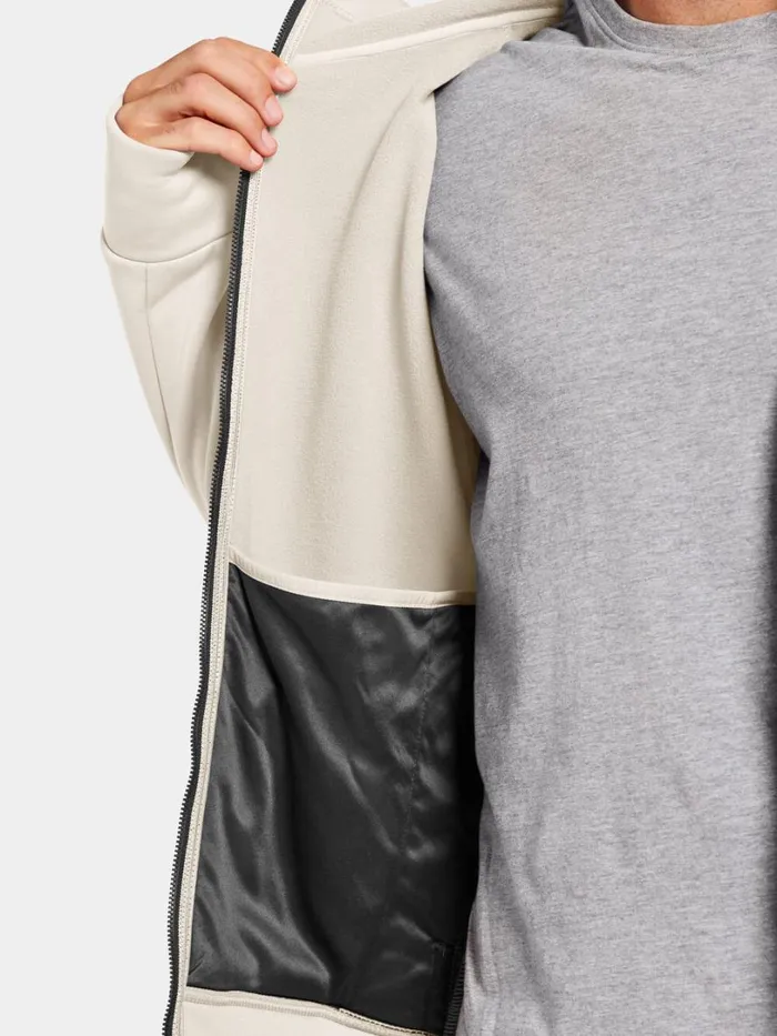 Acke FullZip Shell White Men Didriksons Fleece and Midlayers
