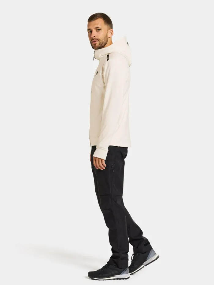 Acke FullZip Shell White Men Didriksons Fleece and Midlayers