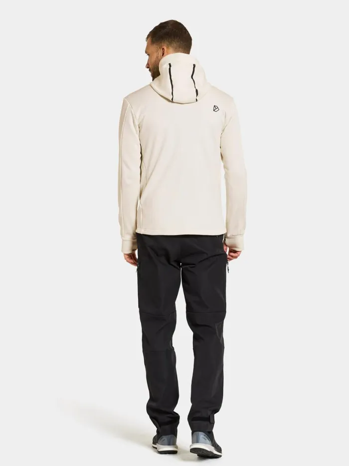 Acke FullZip Shell White Men Didriksons Fleece and Midlayers