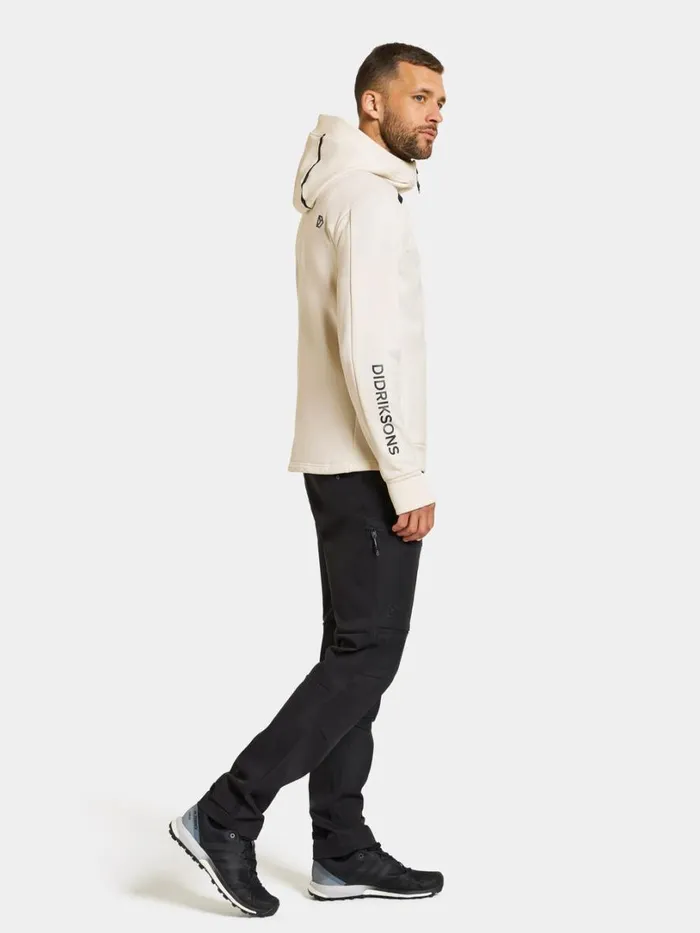 Acke FullZip Shell White Men Didriksons Fleece and Midlayers