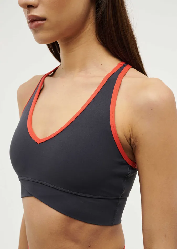 ActiveLite Women PE Nation VITA BRA IN MARINE BLUE POPPY RED