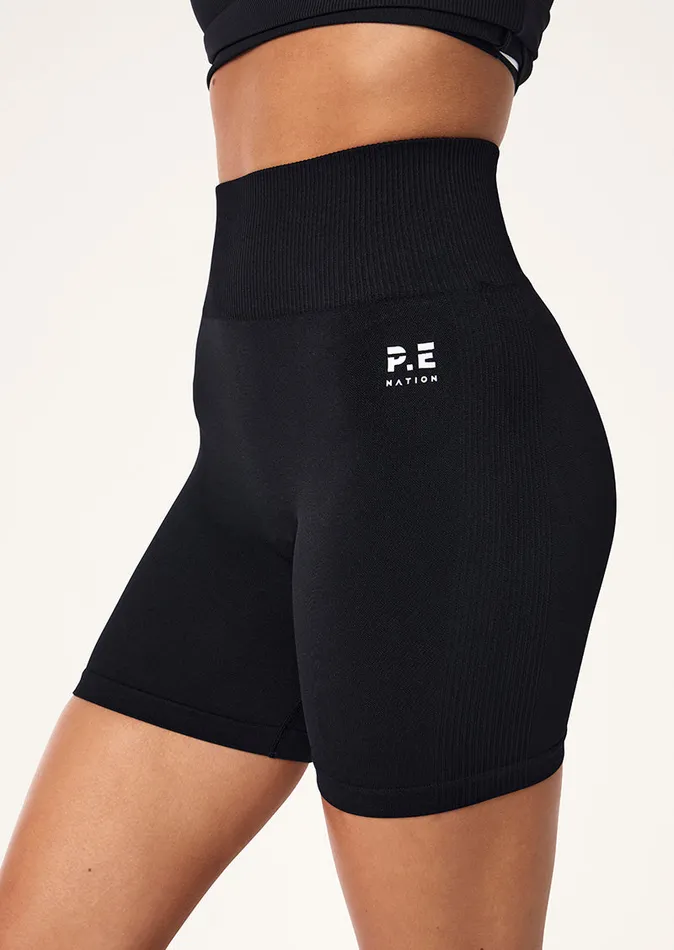 ActivewearShorts Women PE Nation RESTORE SEAMLESS 58243 BIKE SHORT IN BLACK