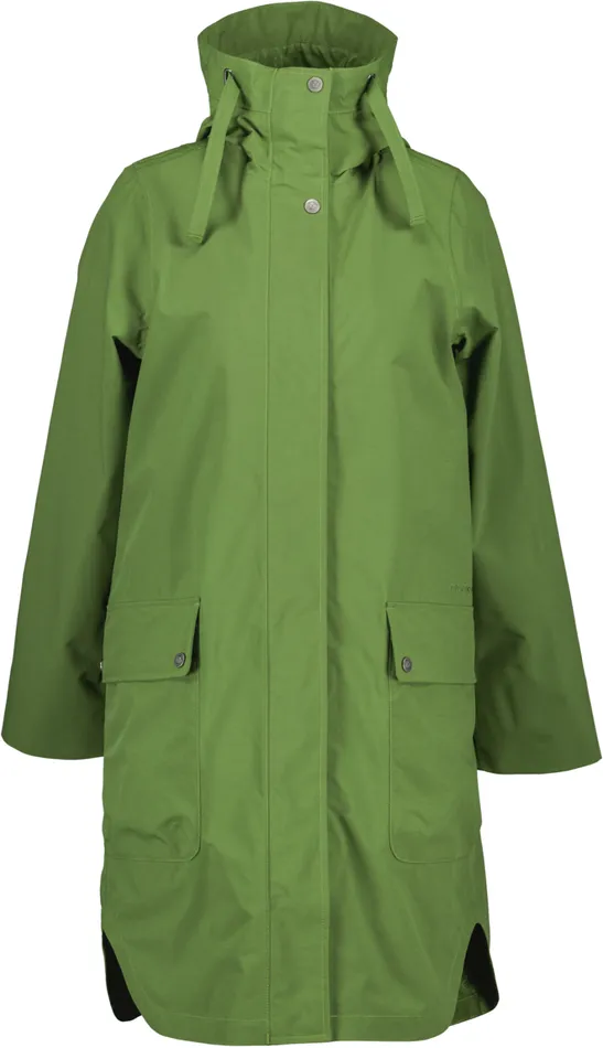 Adria Parka Velvet Green Women Didriksons Spring Jackets