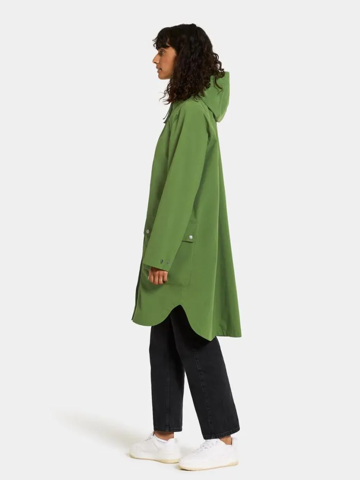 Adria Parka Velvet Green Women Didriksons Spring Jackets