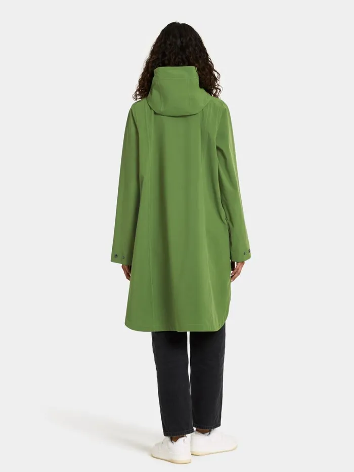 Adria Parka Velvet Green Women Didriksons Spring Jackets