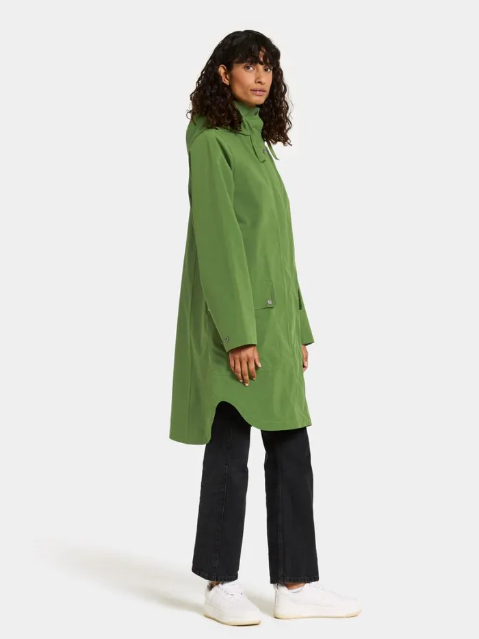 Adria Parka Velvet Green Women Didriksons Spring Jackets