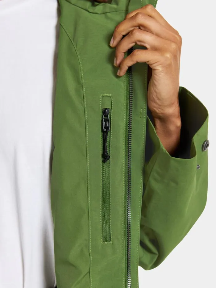 Adria Parka Velvet Green Women Didriksons Spring Jackets