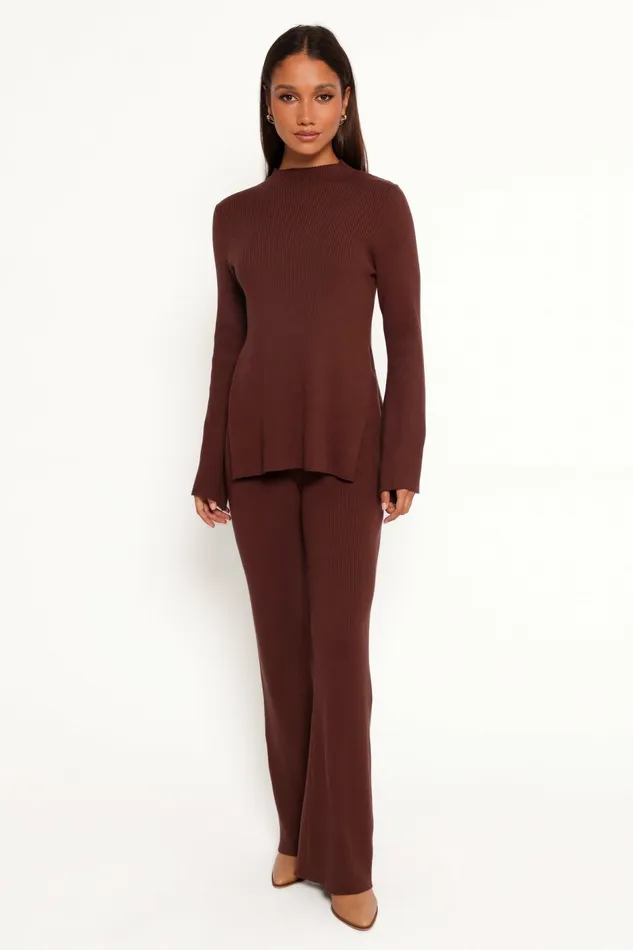 Adrienne Knit Top Chocolate Tops Petal and Pup Women