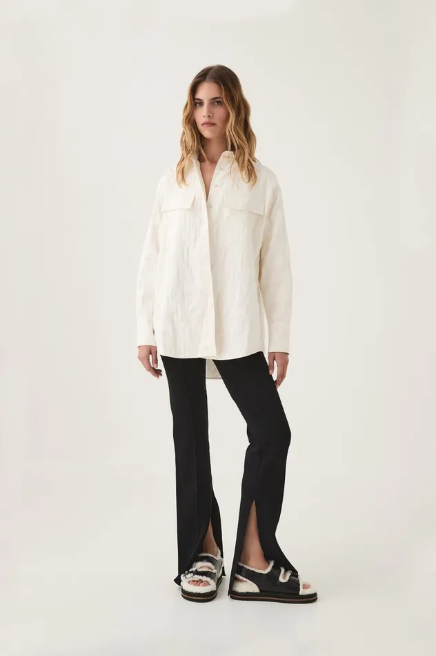 Aje Blazers Jackets and Coats Ashlar Quilted Shirt Jacket Ivory 8211 Women
