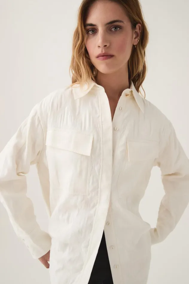 Aje Blazers Jackets and Coats Ashlar Quilted Shirt Jacket Ivory 8211 Women Aje Blazers Jackets and Coats Ashlar Quilted Shirt Jacket Ivory 8211 Women