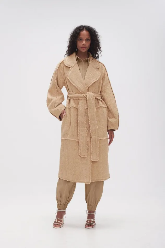Aje Blazers Jackets and Coats Rebellion Coat Taupe Grey 8211 Women