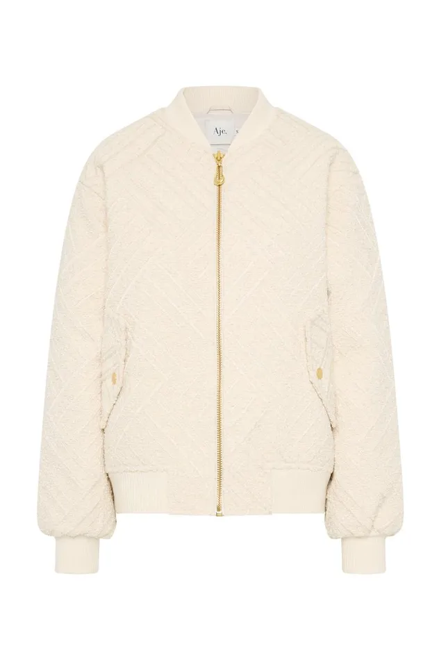 Aje Blazers Jackets and Coats Tectonic Bomber Jacket Cream 8211 Women Aje Blazers Jackets and Coats Tectonic Bomber Jacket Cream 8211 Women