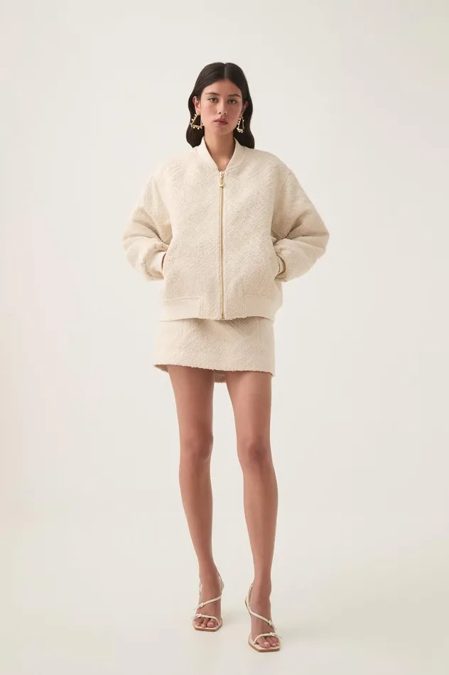 Aje Blazers Jackets and Coats Tectonic Bomber Jacket Cream 8211 Women Aje Blazers Jackets and Coats Tectonic Bomber Jacket Cream 8211 Women