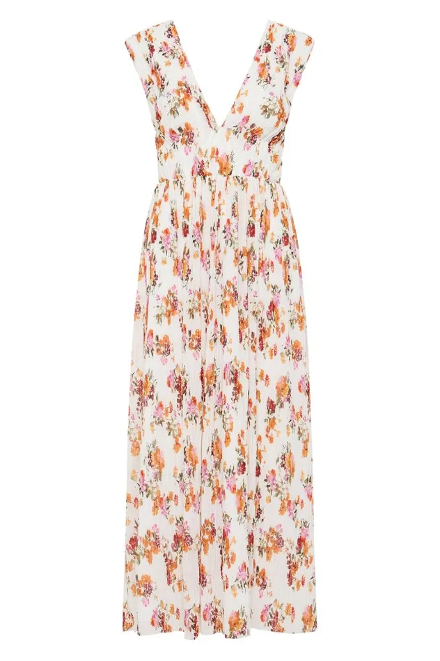 Aje Dresses Becoming Bow Back Midi Dress Flora Natura 8211 Women Aje Dresses Becoming Bow Back Midi Dress Flora Natura 8211 Women