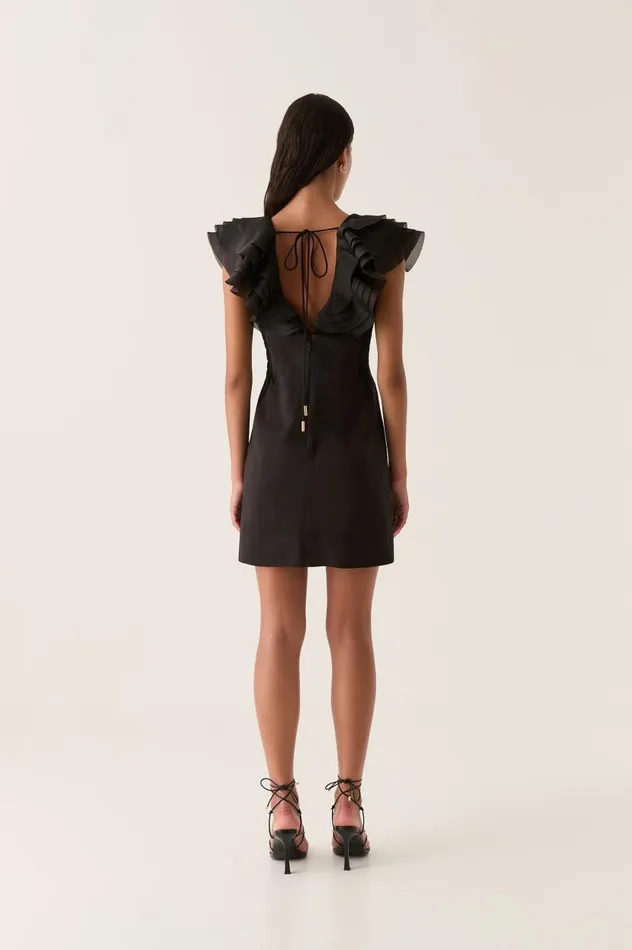 Aje Dresses Charmed Plunge Mini Dress Black 8211 Women Aje Dresses Charmed Plunge Mini Dress Black 8211 Women