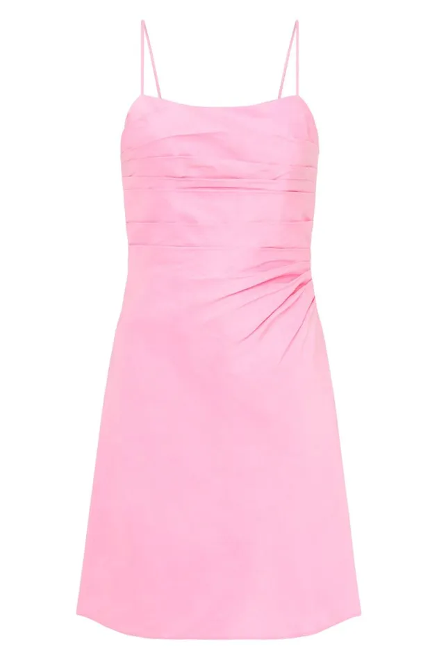 Aje Dresses Clarice Draped Mini Slip Dress Bon Bon Pink 8211 Women Aje Dresses Clarice Draped Mini Slip Dress Bon Bon Pink 8211 Women