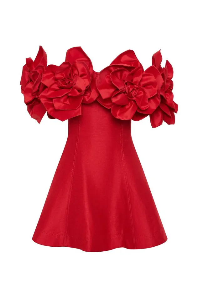 Aje Dresses Etta Mini Dress Scarlet Red 8211 Women Aje Dresses Etta Mini Dress Scarlet Red 8211 Women