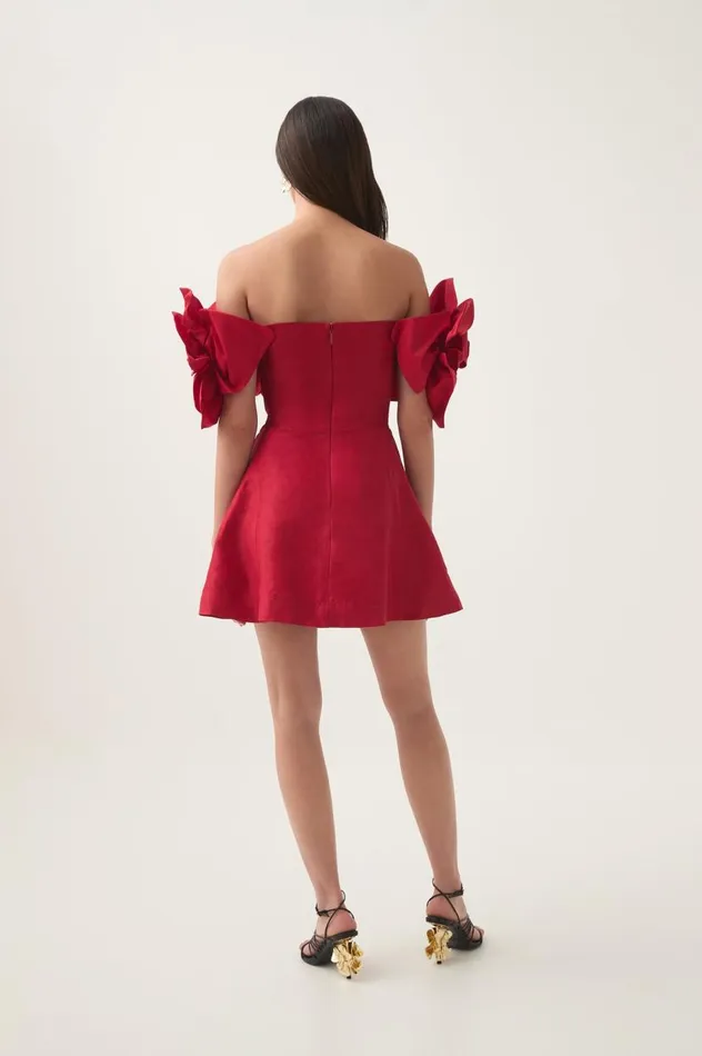 Aje Dresses Etta Mini Dress Scarlet Red 8211 Women Aje Dresses Etta Mini Dress Scarlet Red 8211 Women