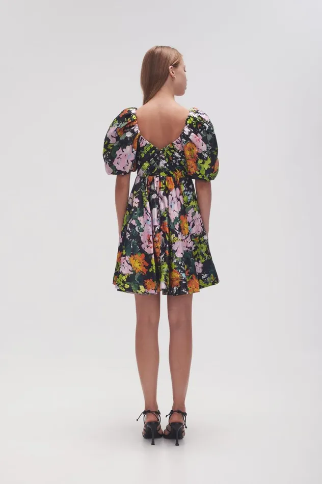 Aje Dresses Gabrielle Plunge Mini Dress Midnight Floral 8211 Women