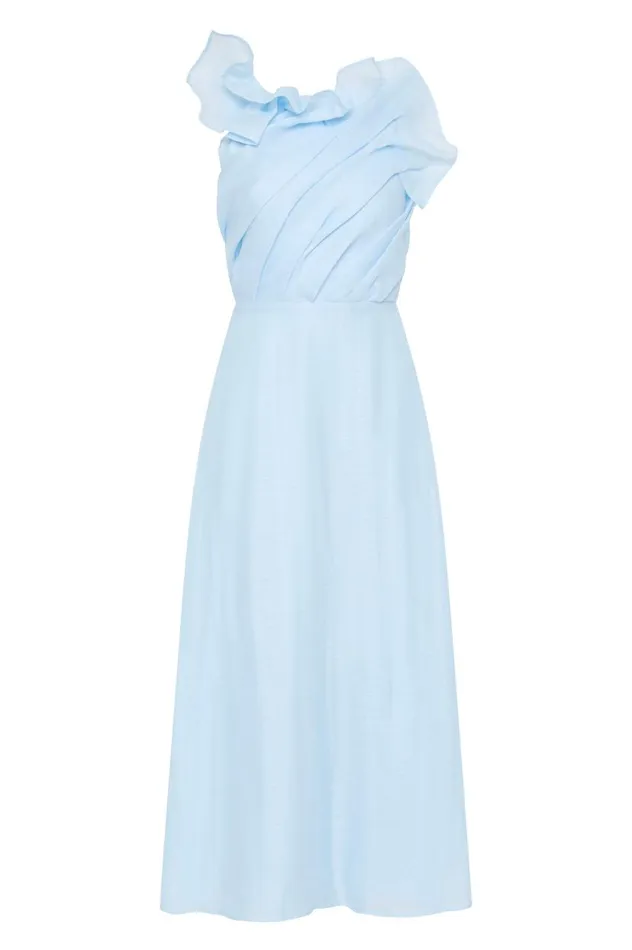 Aje Dresses Genesis Midi Dress Sea Breeze 8211 Women Aje Dresses Genesis Midi Dress Sea Breeze 8211 Women