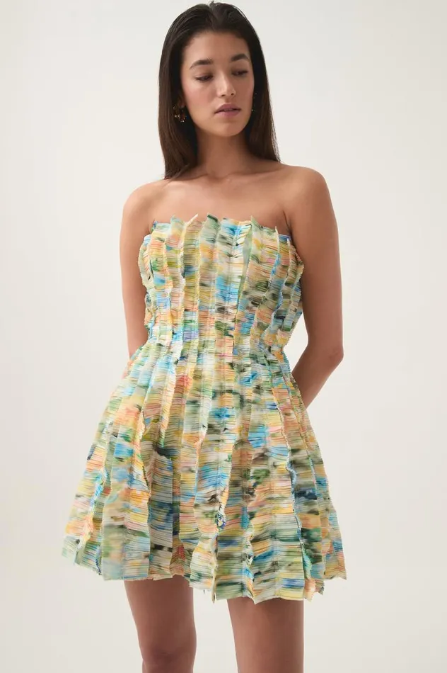Aje Dresses Hybrid Sleeveless Mini Dress Floral Haze 8211 Women