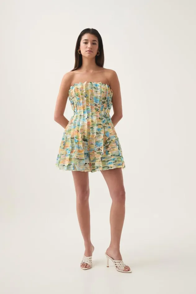 Aje Dresses Hybrid Sleeveless Mini Dress Floral Haze 8211 Women