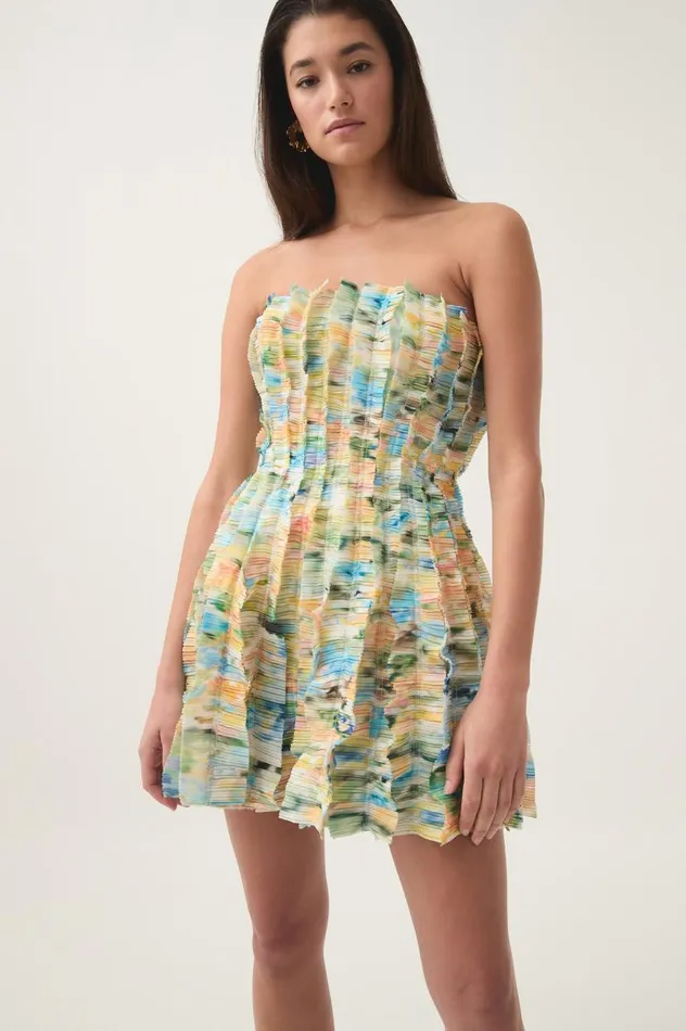 Aje Dresses Hybrid Sleeveless Mini Dress Floral Haze 8211 Women