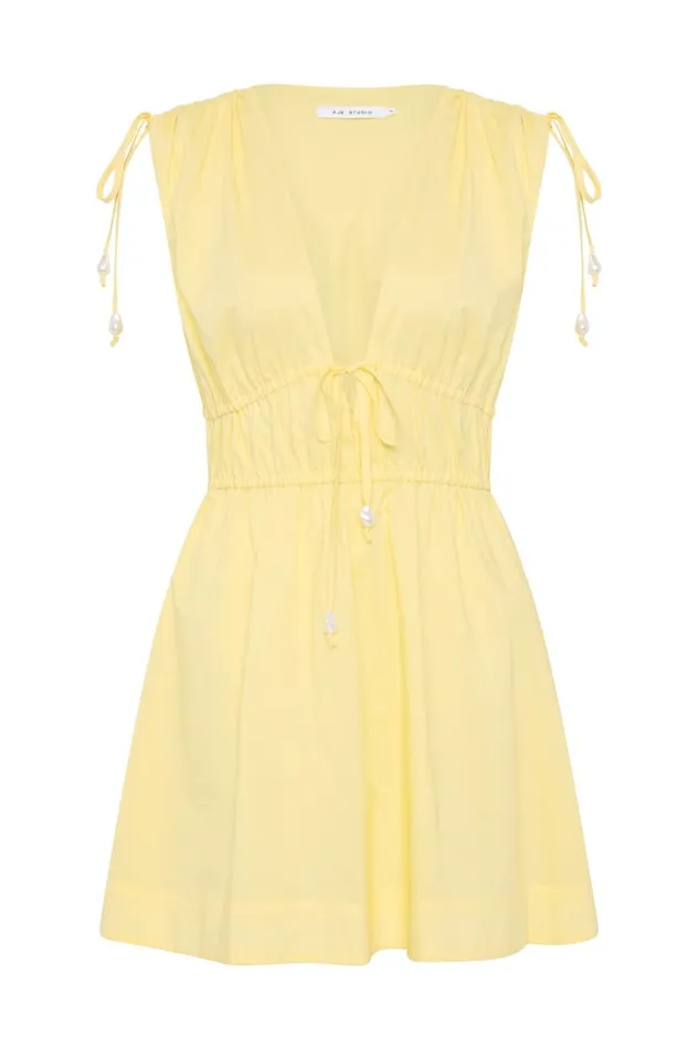 Aje Dresses Marley Mini Dress Lemon 8211 Women Aje Dresses Marley Mini Dress Lemon 8211 Women
