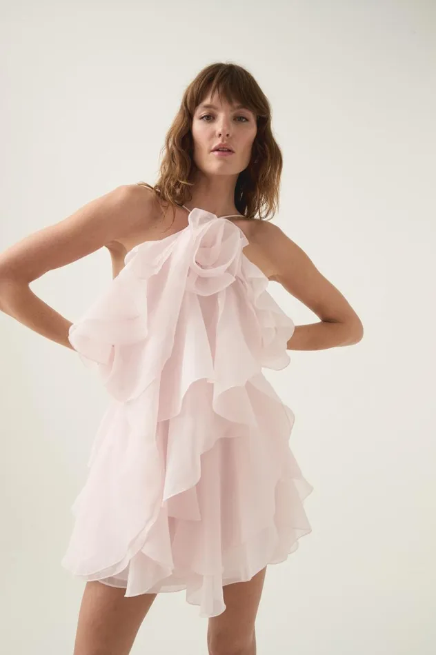 Aje Dresses Pandorea Layered Mini Dress Pastel Pink 8211 Women