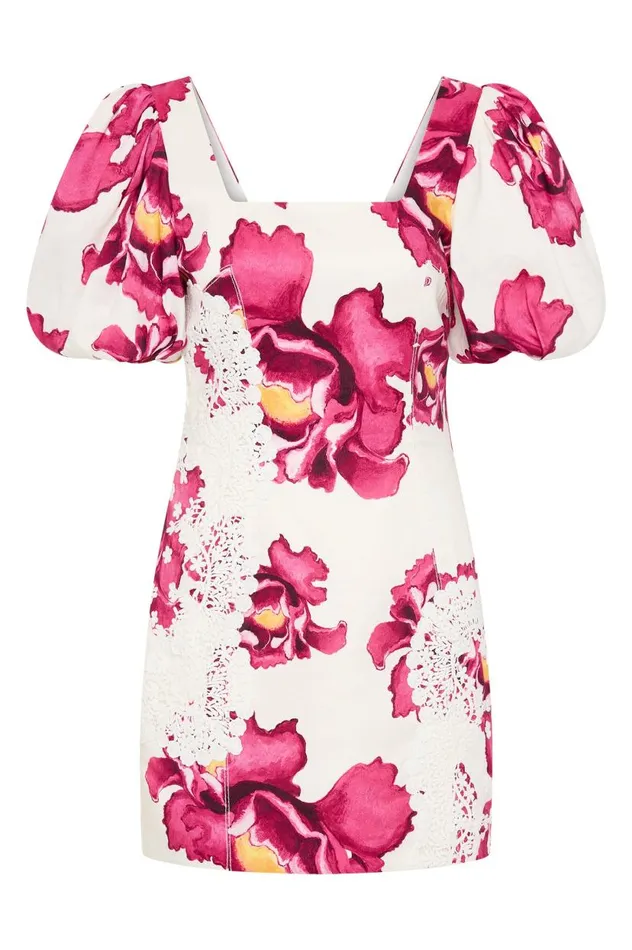 Aje Dresses Solace Lace Trim Mini Dress Boldly Blooming 8211 Women Aje Dresses Solace Lace Trim Mini Dress Boldly Blooming 8211 Women