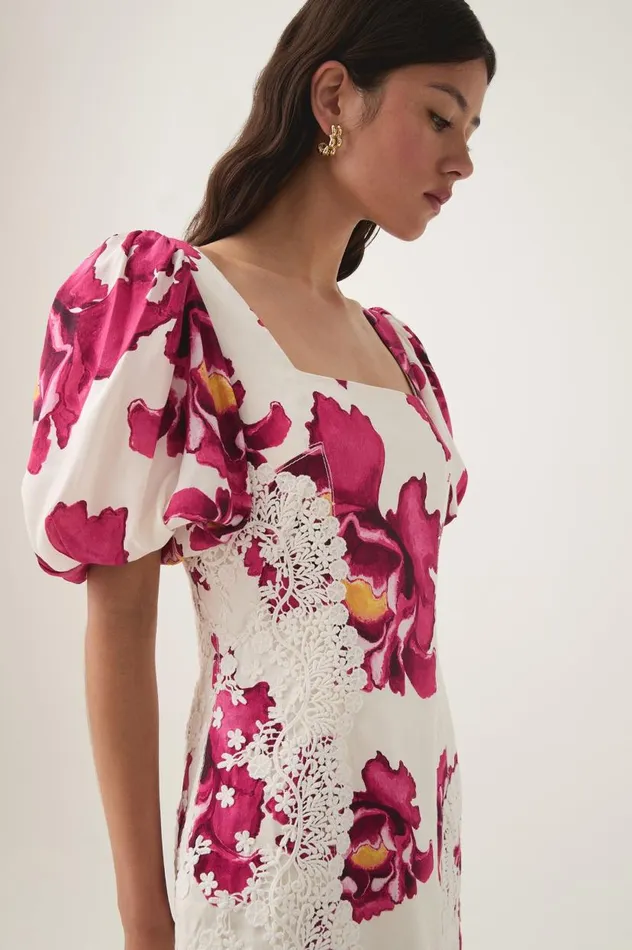 Aje Dresses Solace Lace Trim Mini Dress Boldly Blooming 8211 Women Aje Dresses Solace Lace Trim Mini Dress Boldly Blooming 8211 Women