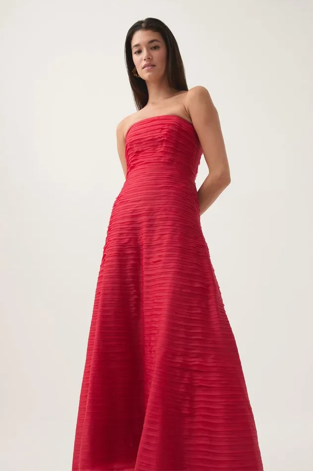 Aje Dresses Soundscape Maxi Dress Scarlet Red 8211 Women Aje Dresses Soundscape Maxi Dress Scarlet Red 8211 Women