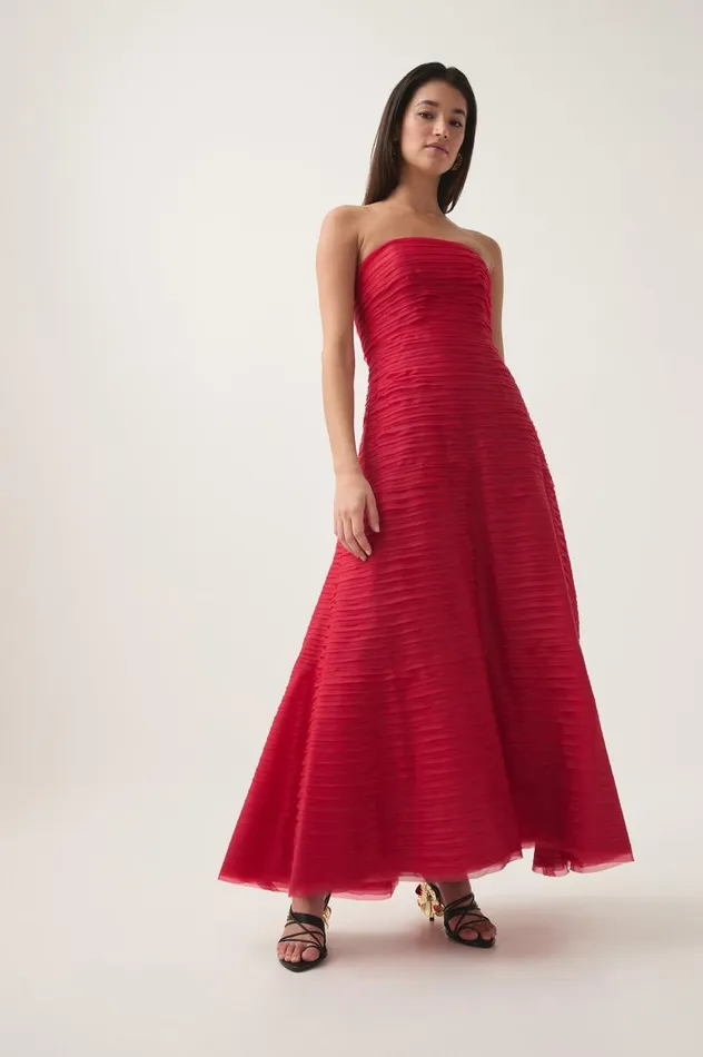 Aje Dresses Soundscape Maxi Dress Scarlet Red 8211 Women Aje Dresses Soundscape Maxi Dress Scarlet Red 8211 Women
