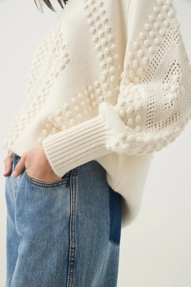 Aje Knitwear and Jumpers Mirelle Oversized Knit Ivory 8211 Women Aje Knitwear and Jumpers Mirelle Oversized Knit Ivory 8211 Women