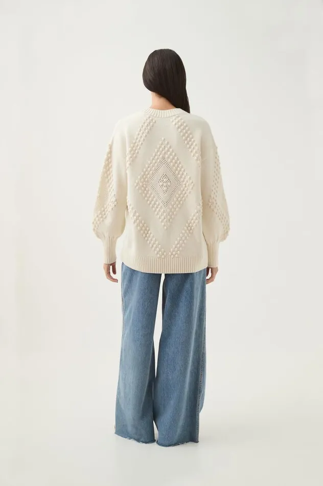 Aje Knitwear and Jumpers Mirelle Oversized Knit Ivory 8211 Women Aje Knitwear and Jumpers Mirelle Oversized Knit Ivory 8211 Women