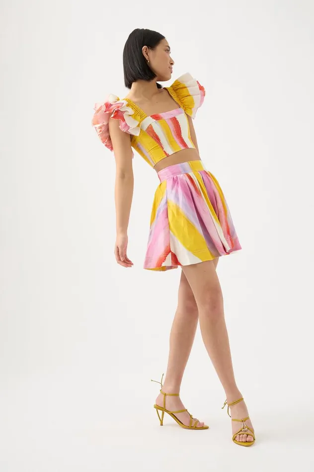 Aje Matching Sets Imagination Frill Sleeve Top Aurora Stripe 8211 Women Aje Matching Sets Imagination Frill Sleeve Top Aurora Stripe 8211 Women