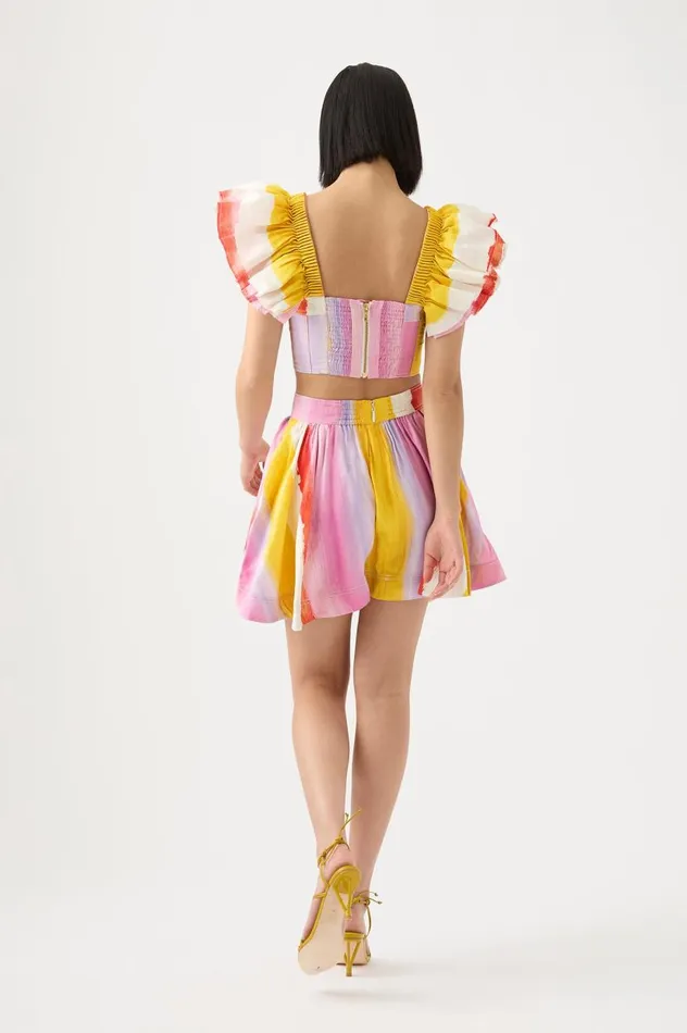 Aje Matching Sets Imagination Frill Sleeve Top Aurora Stripe 8211 Women Aje Matching Sets Imagination Frill Sleeve Top Aurora Stripe 8211 Women